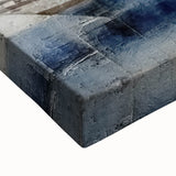 Black and white landscape art painting of a ship on stretched canvas, suited for bedroom wall art.