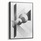 Abstract minimalist wall art design featuring a black canvas with a sleek, modern frame, showcasing a side view that highlights its elegant simplicity and contemporary aesthetic. Ideal for enhancing modern interior decor.