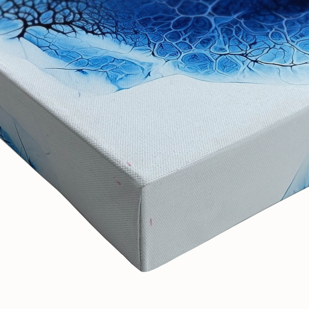 Colorful Abstract Wall Art – Ocean Blue and Yellow Fluid Canvas