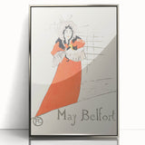 Impressionist Poster - May Belfort by Toulouse-Lautrec Art Print