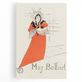Impressionist Poster - May Belfort by Toulouse-Lautrec Art Print