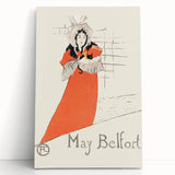 Impressionist Poster - May Belfort by Toulouse-Lautrec Art Print