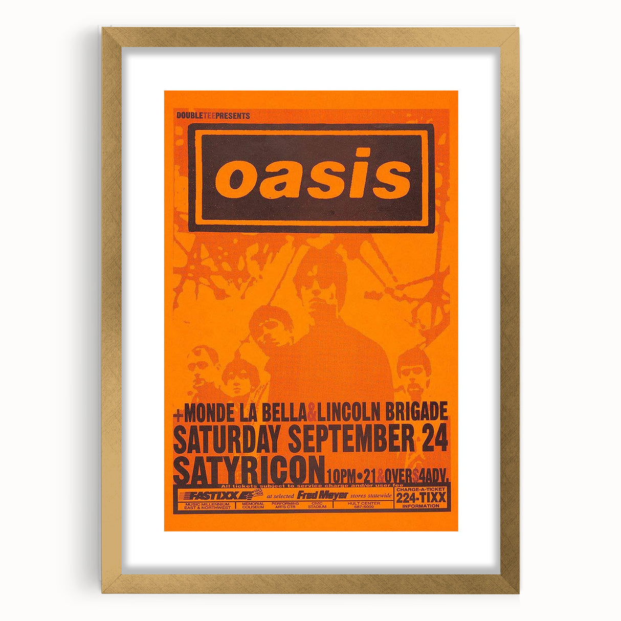 Oasis Concert Poster - Retro Art for Britpop Fans
