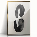 Modern Dining Room Wall Art – Black & White Abstract Canvas Print