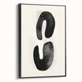 Modern Dining Room Wall Art – Black & White Abstract Canvas Print