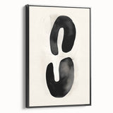 Modern Dining Room Wall Art – Black & White Abstract Canvas Print
