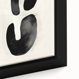 Modern Dining Room Wall Art – Black & White Abstract Canvas Print