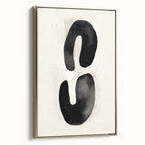 Modern Dining Room Wall Art – Black & White Abstract Canvas Print
