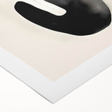 Modern Dining Room Wall Art – Black & White Abstract Canvas Print