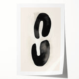 Modern Dining Room Wall Art – Black & White Abstract Canvas Print