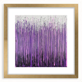 Gold-framed abstract floral artwork with a mat, showcasing vibrant colors and intricate details, perfect for enhancing modern interior decor.