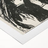 Expressionist Art: The Hands | Bold Black-and-White Munch Print