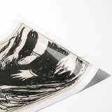Expressionist Art: The Hands | Bold Black-and-White Munch Print