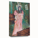Impressionist Portrait - May Belfort in Pink by Toulouse-Lautrec Art Print