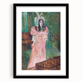 Impressionist Portrait - May Belfort in Pink by Toulouse-Lautrec Art Print