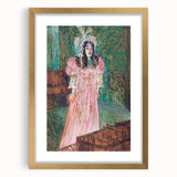 Impressionist Portrait - May Belfort in Pink by Toulouse-Lautrec Art Print