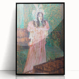 Impressionist Portrait - May Belfort in Pink by Toulouse-Lautrec Art Print