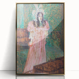 Impressionist Portrait - May Belfort in Pink by Toulouse-Lautrec Art Print
