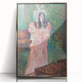 Impressionist Portrait - May Belfort in Pink by Toulouse-Lautrec Art Print