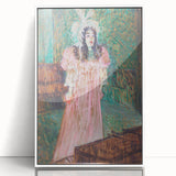Impressionist Portrait - May Belfort in Pink by Toulouse-Lautrec Art Print