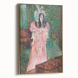 Impressionist Portrait - May Belfort in Pink by Toulouse-Lautrec Art Print