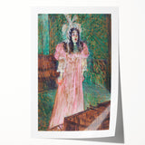 Impressionist Portrait - May Belfort in Pink by Toulouse-Lautrec Art Print