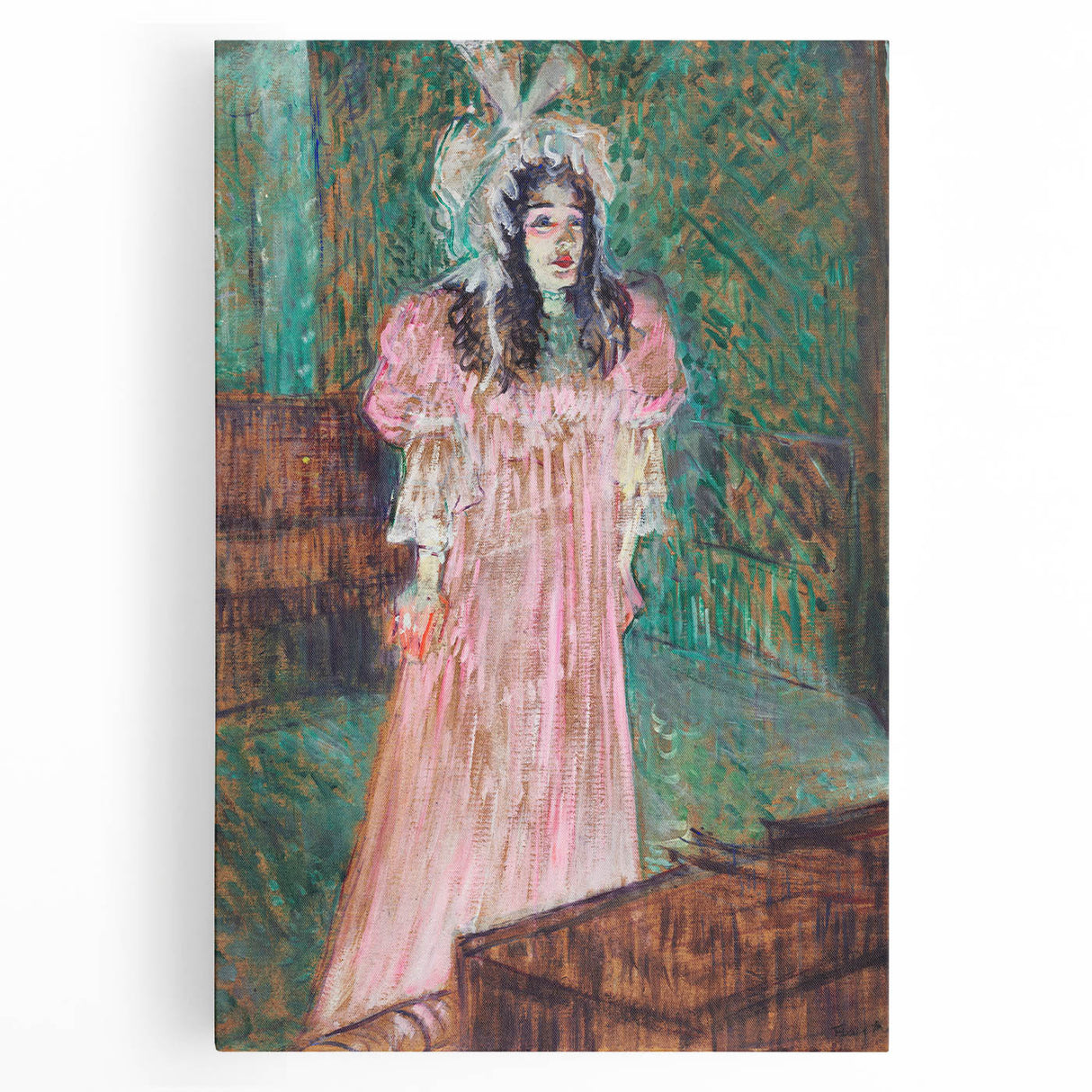 Impressionist Portrait - May Belfort in Pink by Toulouse-Lautrec Art Print