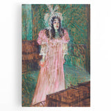Impressionist Portrait - May Belfort in Pink by Toulouse-Lautrec Art Print