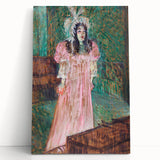 Impressionist Portrait - May Belfort in Pink by Toulouse-Lautrec Art Print