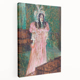 Impressionist Portrait - May Belfort in Pink by Toulouse-Lautrec Art Print
