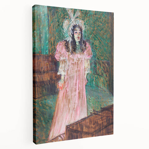 Impressionist Portrait - May Belfort in Pink by Toulouse-Lautrec Art Print