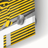 Bold Modern Wall Art - Striking Yellow and Black Graphic Abstract Poster