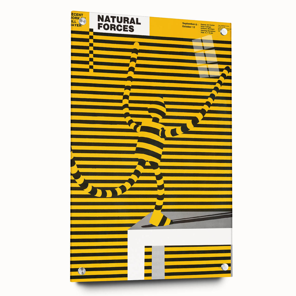Bold Modern Wall Art - Striking Yellow and Black Graphic Abstract Poster