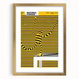 Bold Modern Wall Art - Striking Yellow and Black Graphic Abstract Poster