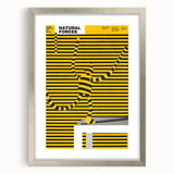 Bold Modern Wall Art - Striking Yellow and Black Graphic Abstract Poster