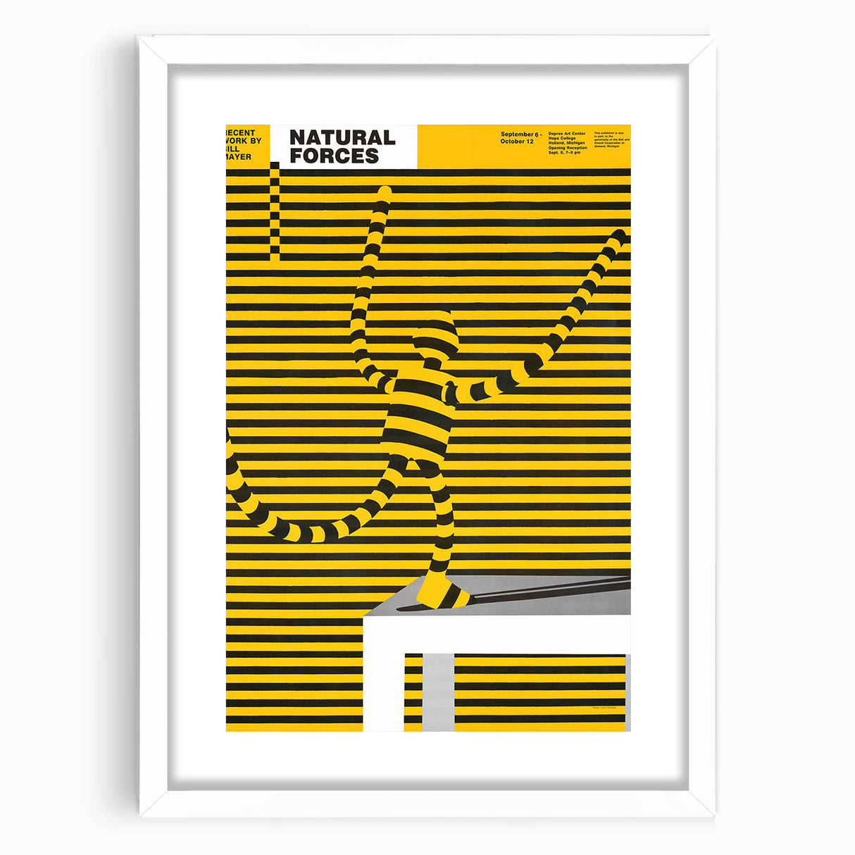 Bold Modern Wall Art - Striking Yellow and Black Graphic Abstract Poster