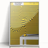 Bold Modern Wall Art - Striking Yellow and Black Graphic Abstract Poster