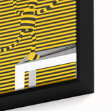 Bold Modern Wall Art - Striking Yellow and Black Graphic Abstract Poster