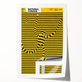 Bold Modern Wall Art - Striking Yellow and Black Graphic Abstract Poster