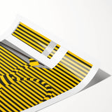 Bold Modern Wall Art - Striking Yellow and Black Graphic Abstract Poster