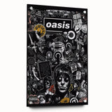 Oasis Collage Poster - Retro Art for Music Fans