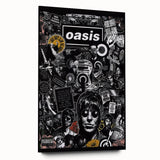 Oasis Collage Poster - Retro Art for Music Fans