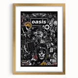 Oasis Collage Poster - Retro Art for Music Fans