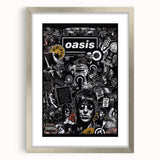 Oasis Collage Poster - Retro Art for Music Fans