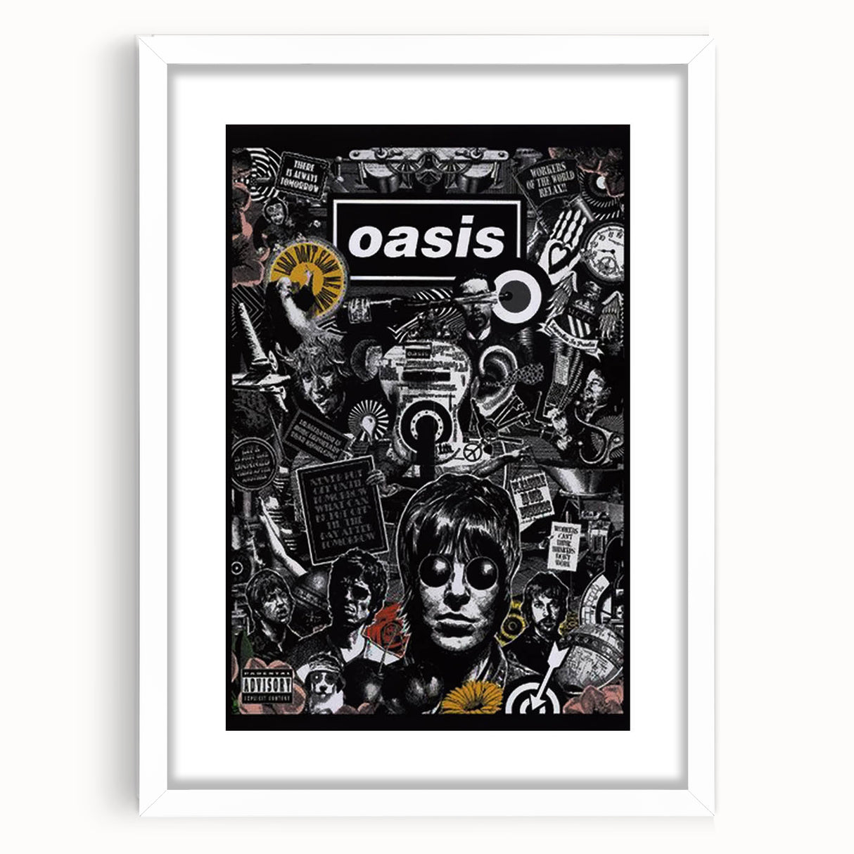 Oasis Collage Poster - Retro Art for Music Fans