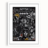Oasis Collage Poster - Retro Art for Music Fans