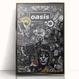 Oasis Collage Poster - Retro Art for Music Fans