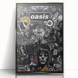 Oasis Collage Poster - Retro Art for Music Fans