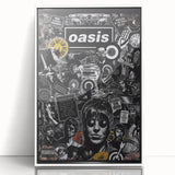 Oasis Collage Poster - Retro Art for Music Fans