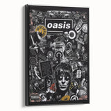 Oasis Collage Poster - Retro Art for Music Fans